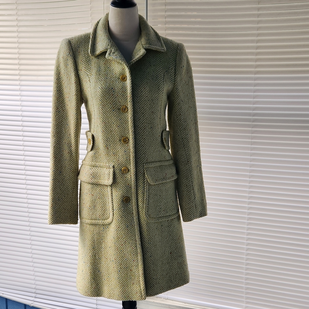 VS Moda International Green Trench Coat
